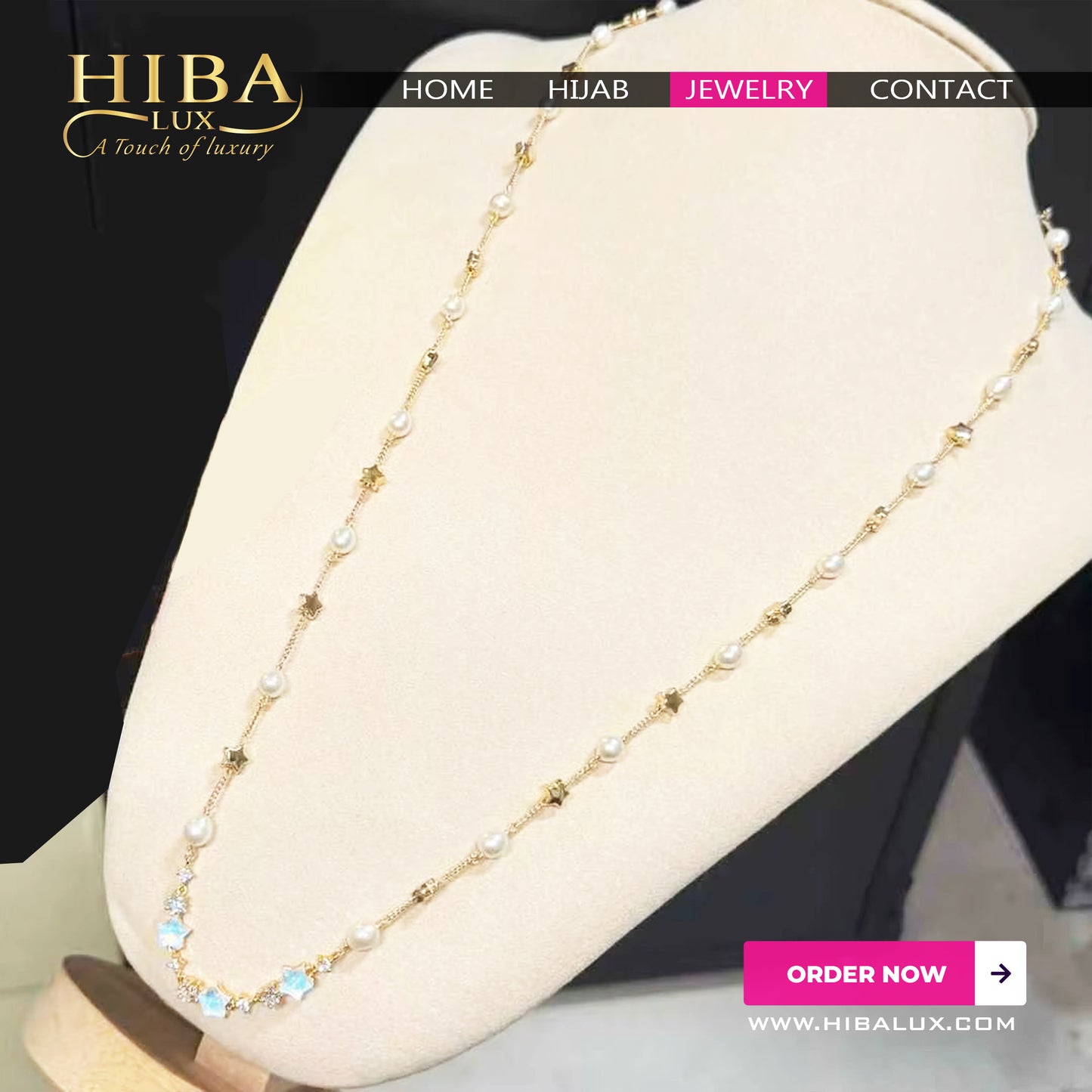 Starry Sky "Akoya Freshwater" Pearl Long Necklace