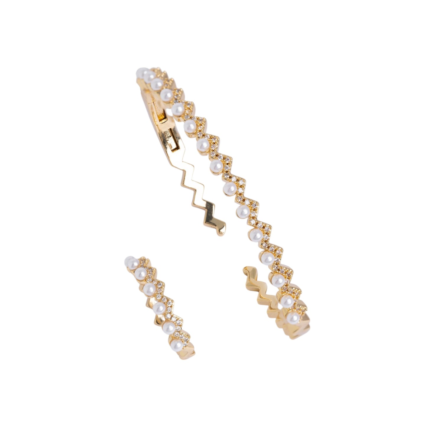 Shimmer Pearls Bangle Set