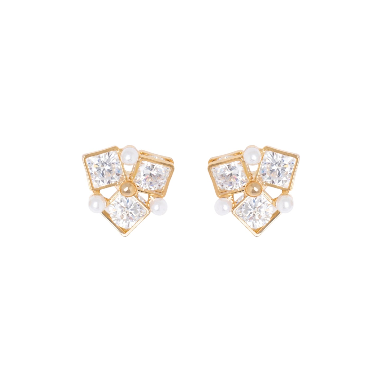 Floral Crystal Earrings