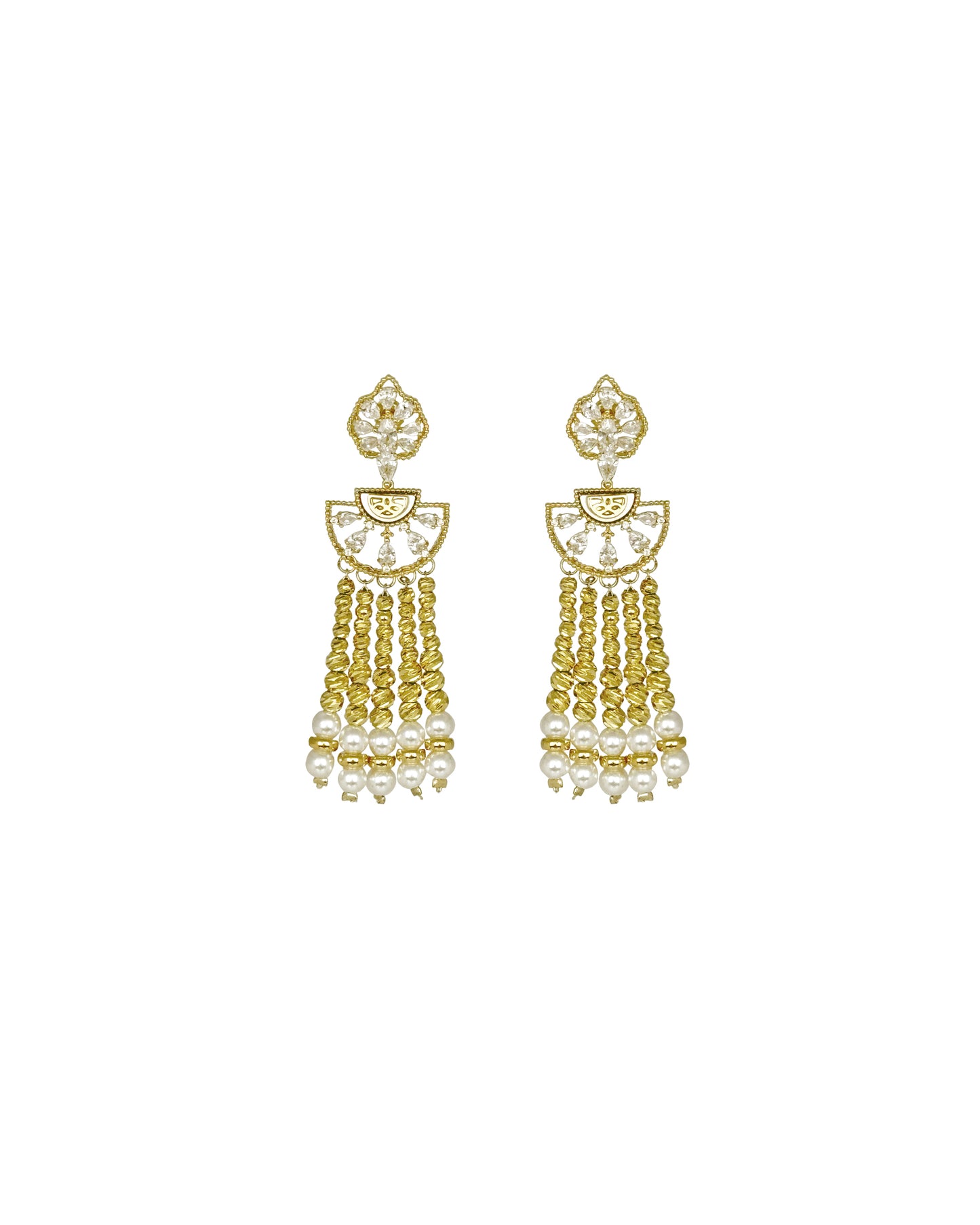 "Halo of Pearls & Zircon" Set