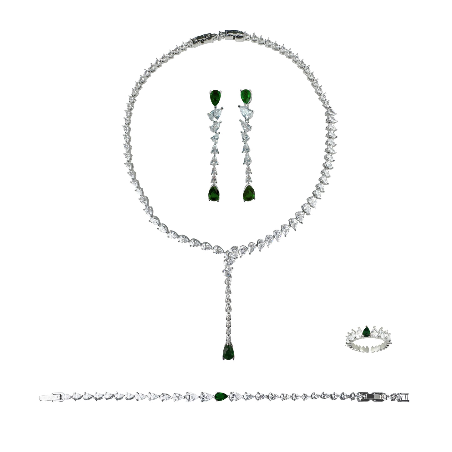 Luxurious Pear Necklace Set
