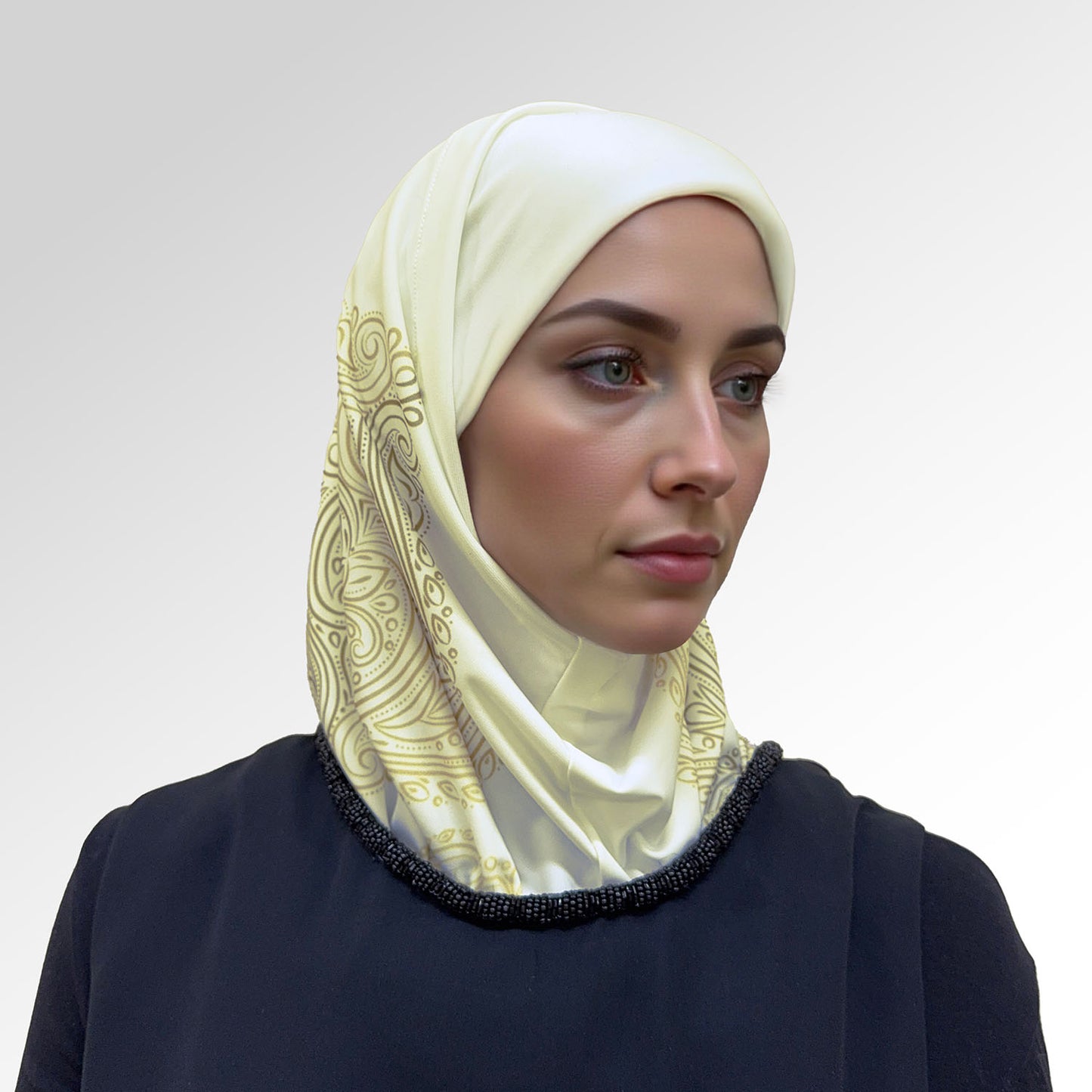 حجاب قطعتين مطبوع ديجيتال