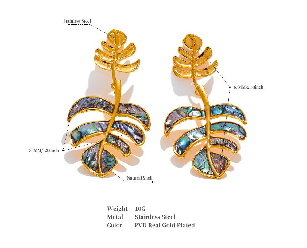 Palm Leaf Earrings