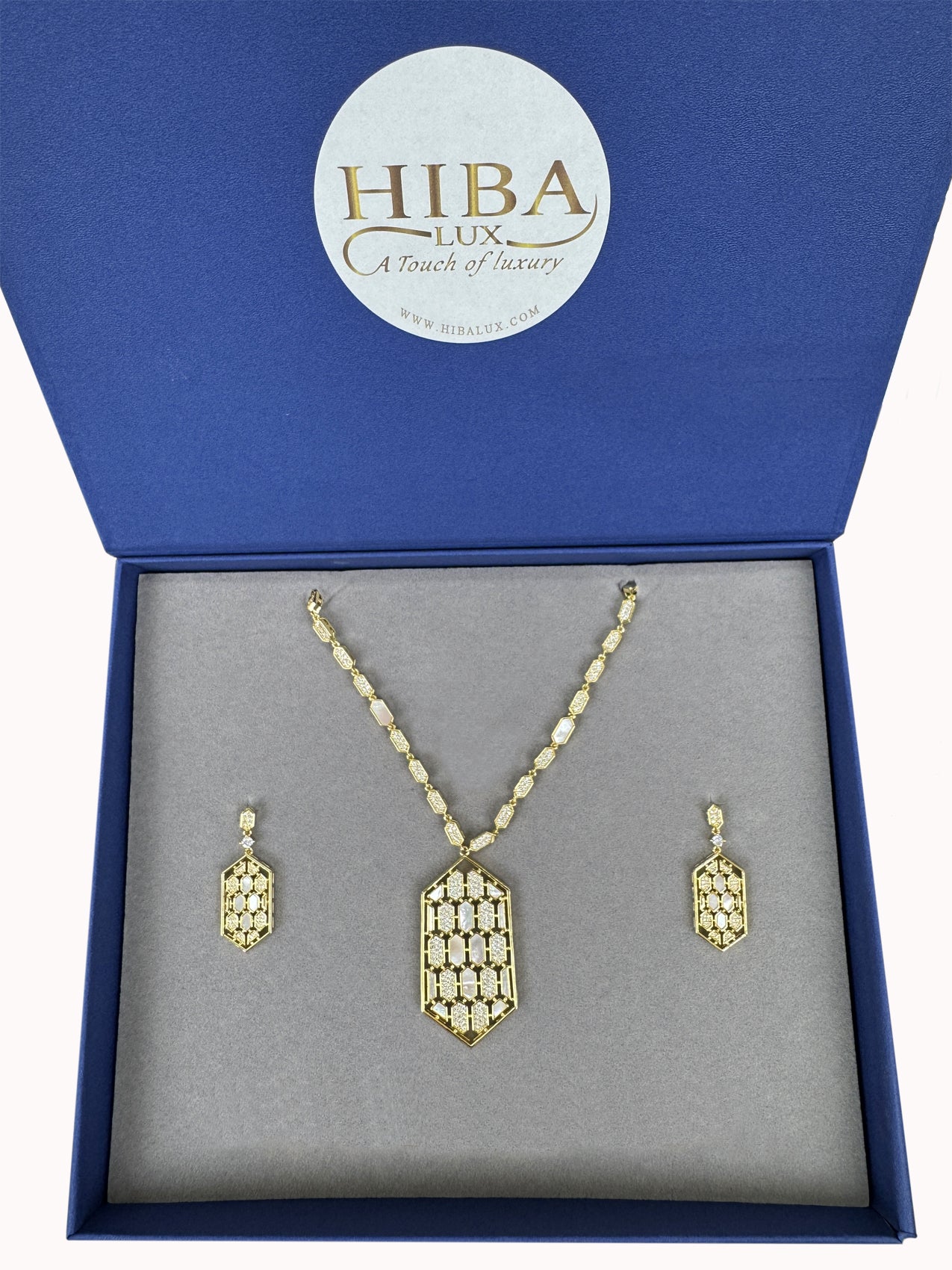 Golden Mosaic Long Chain Set