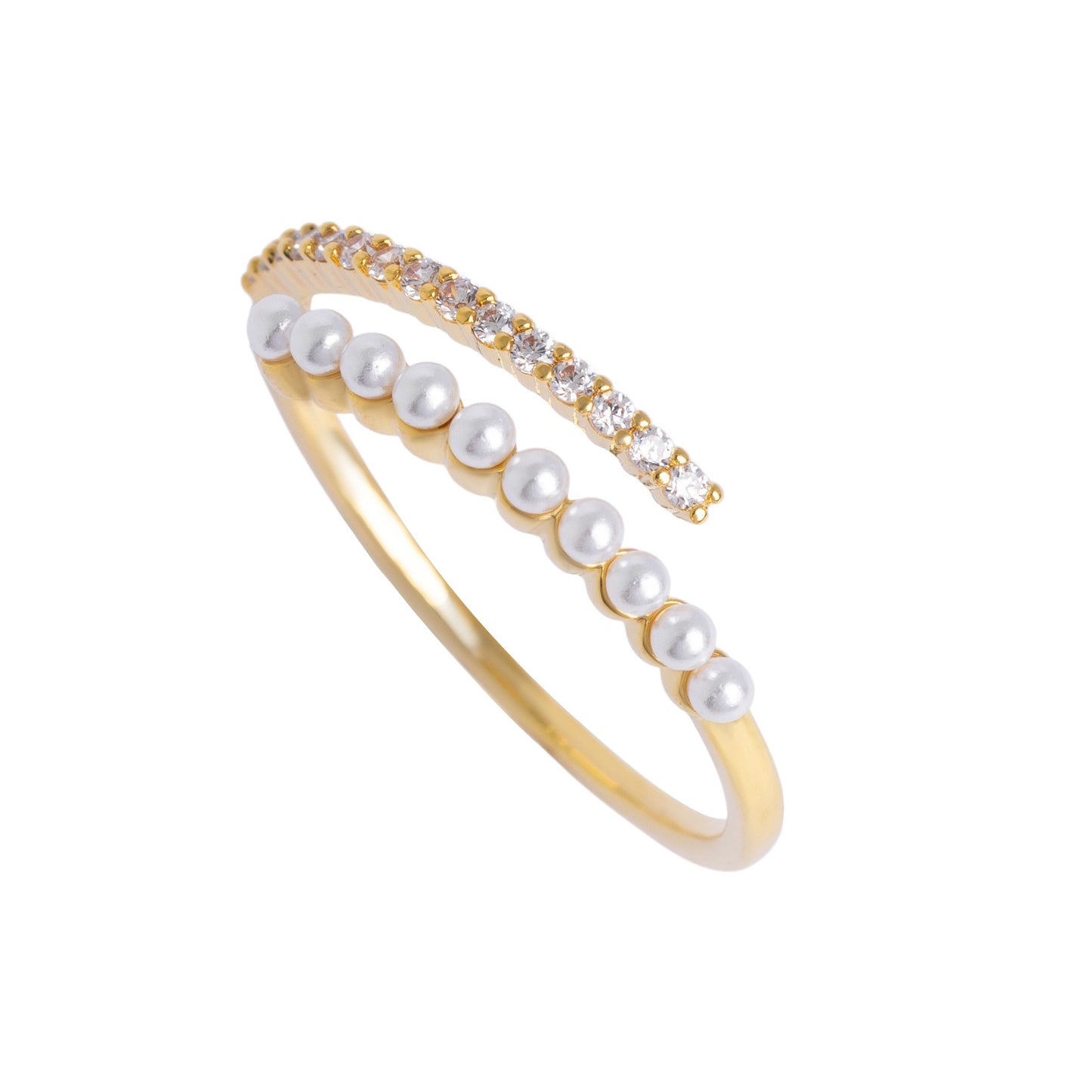 Pearl and Crystal Ring
