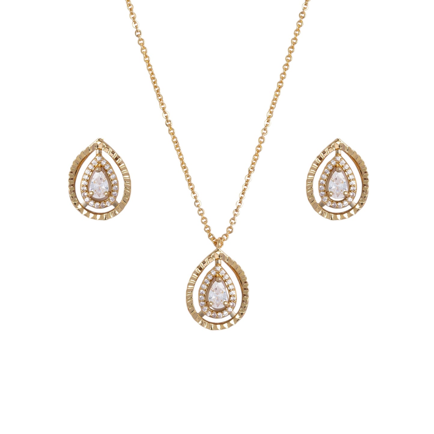 Halo Sparkle Necklace Set