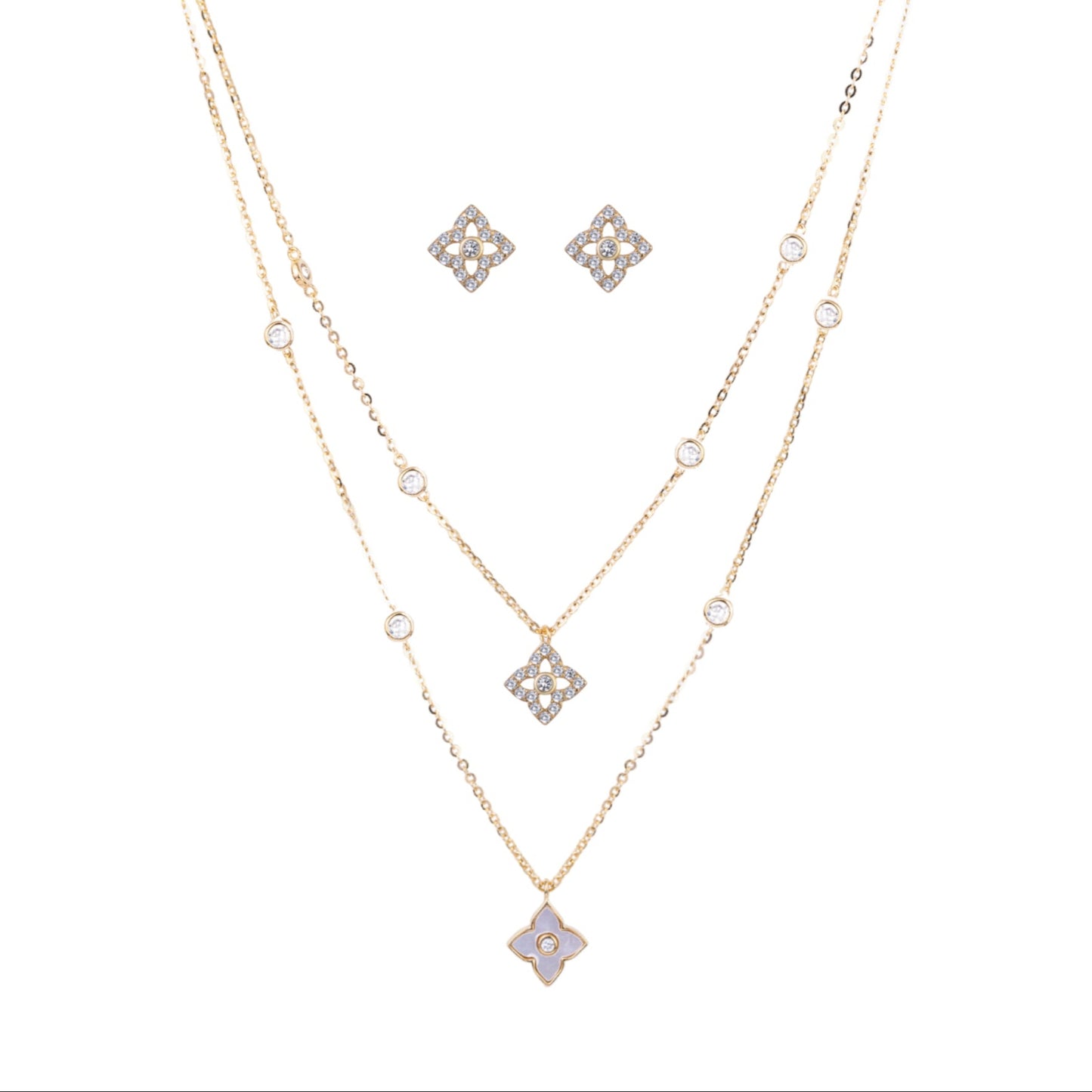 Floral Blossom Necklace Set