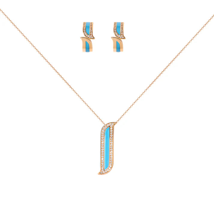 Curve Halo Necklace Set