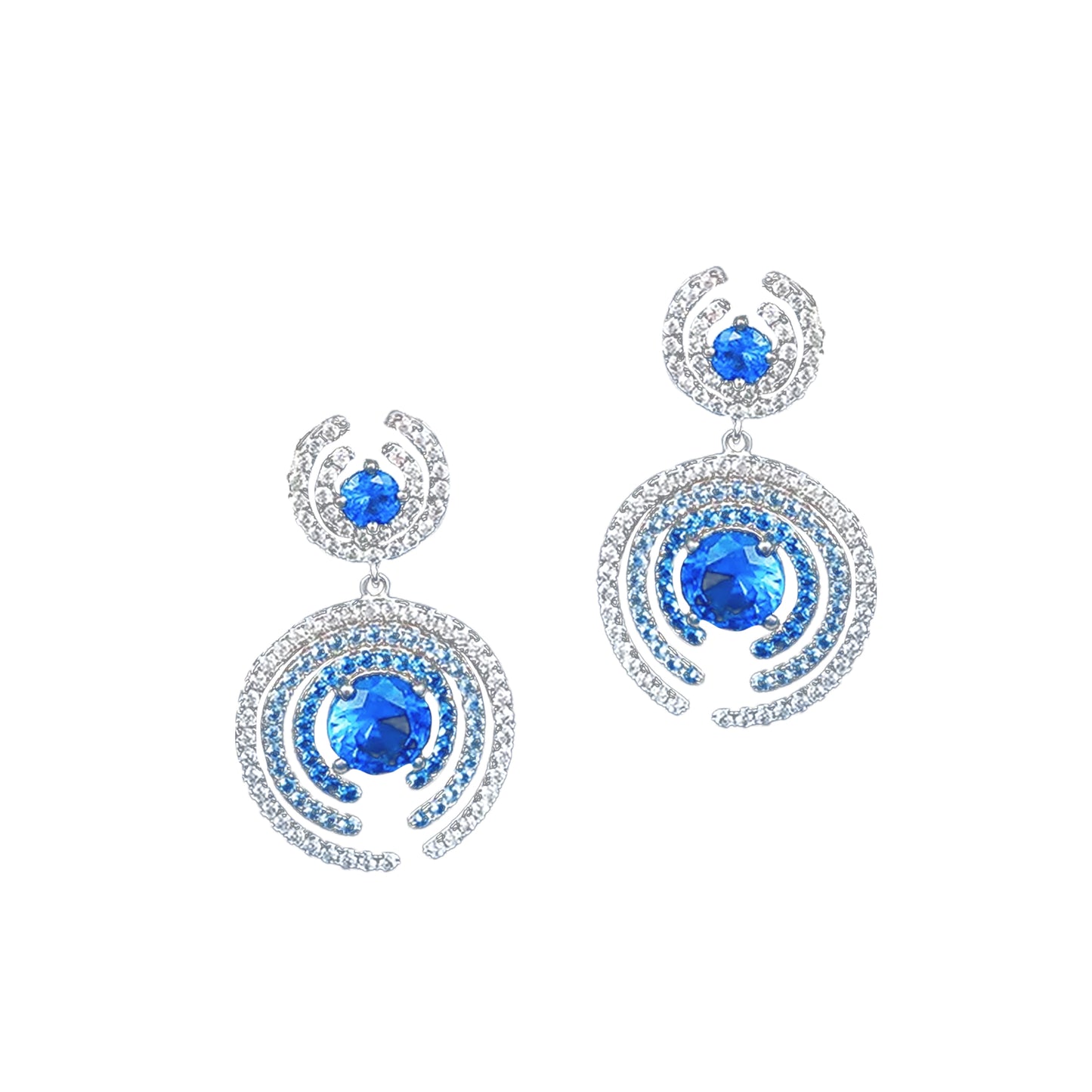 925 Silver Grace Blue Zircon Jewelry Set