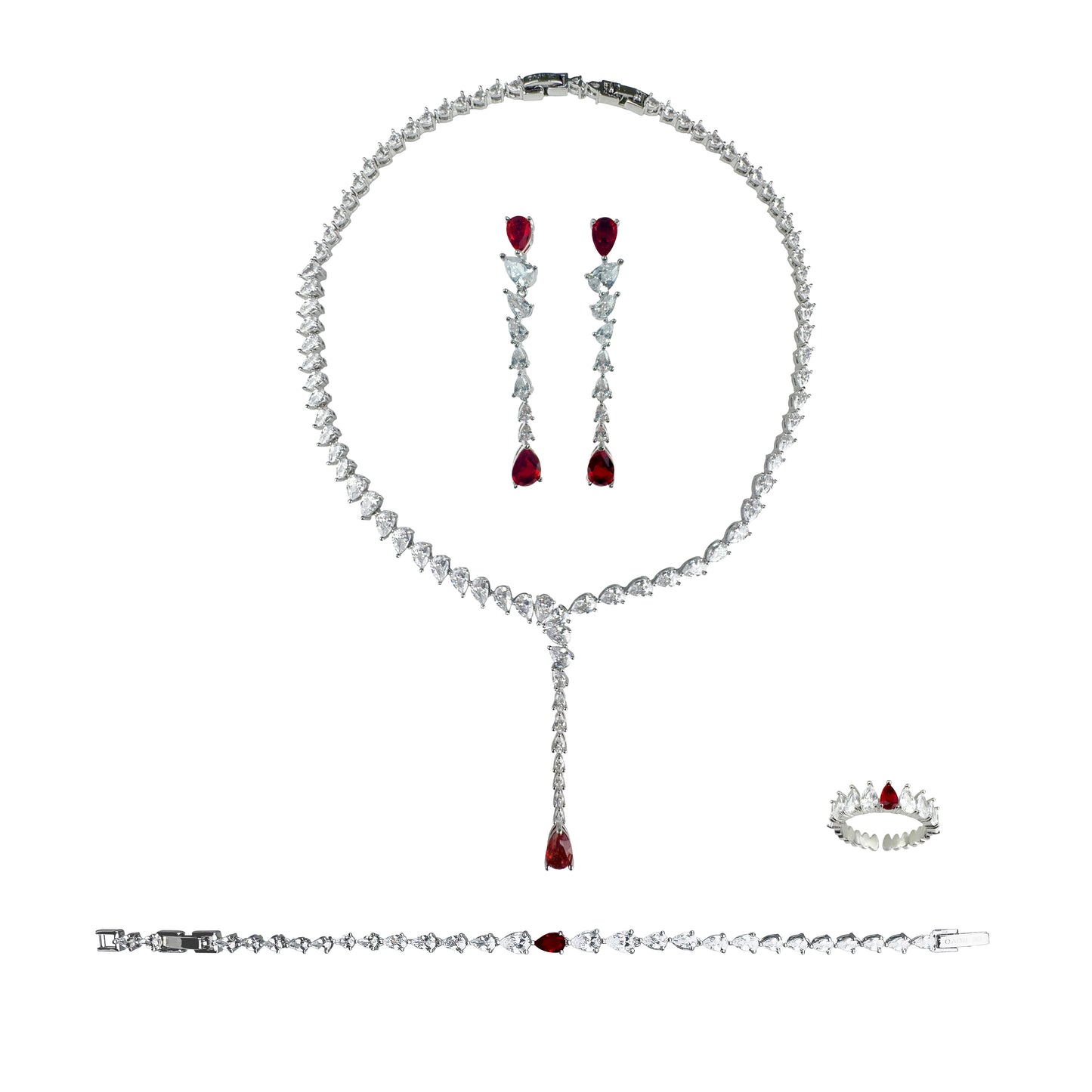 Luxurious Pear Necklace Set