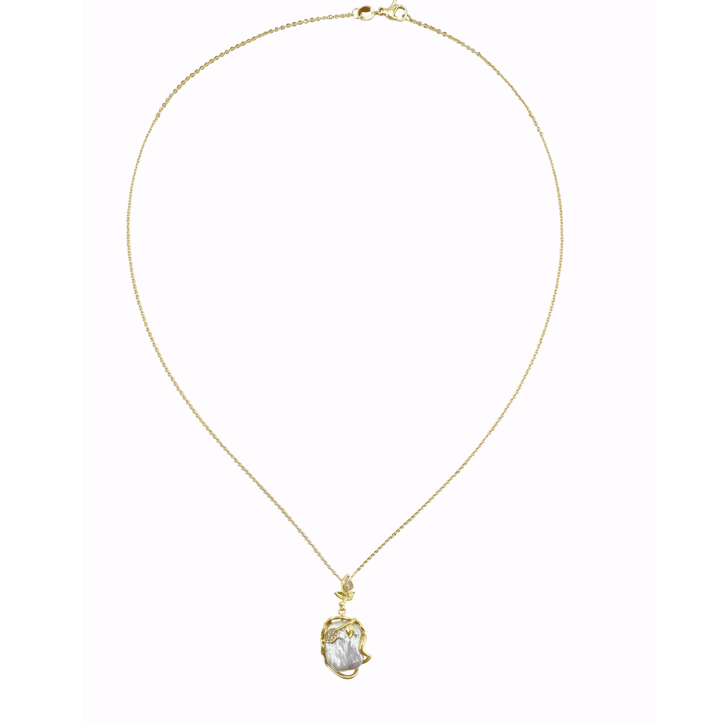 Leaf Elegance, Baroque Pearl Jewelry Set