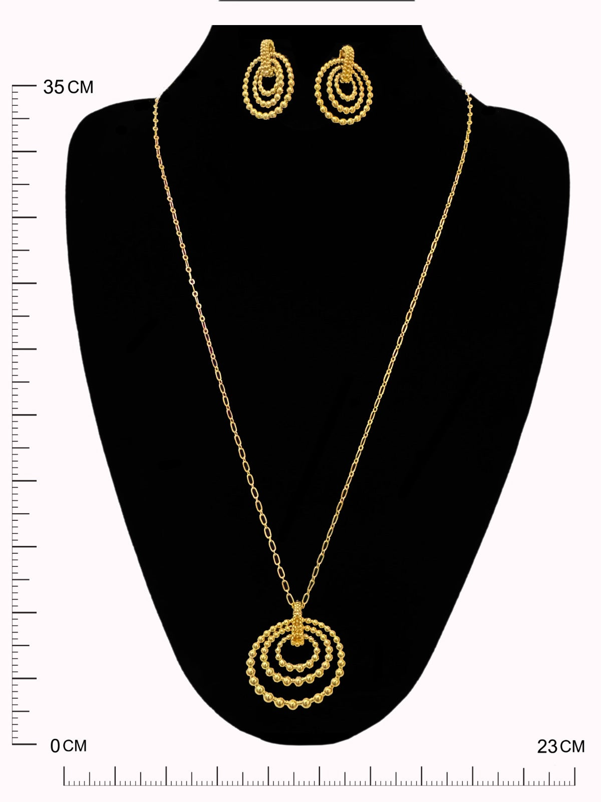 Golden Sphere Long Chain Set