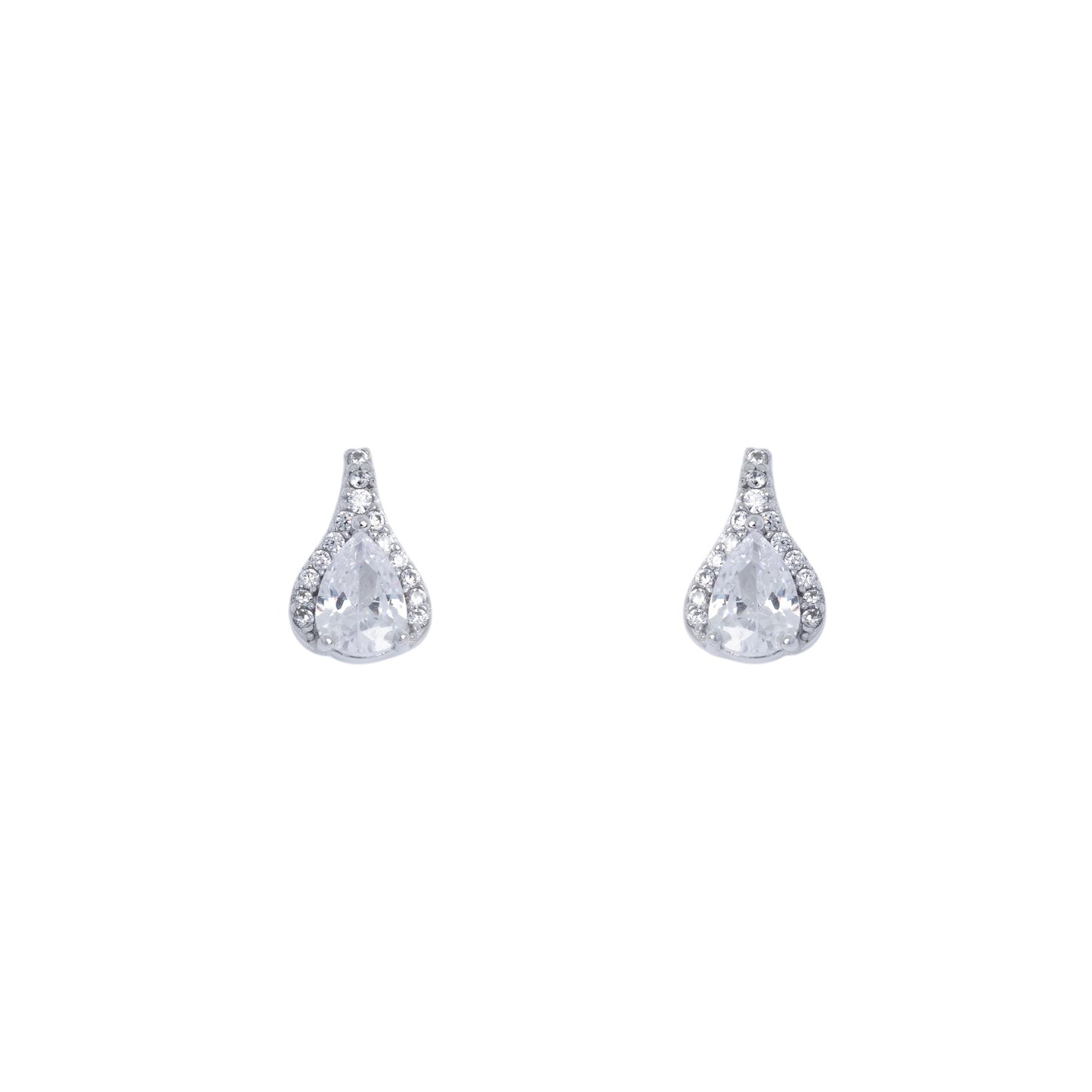 Pear Halo Earring