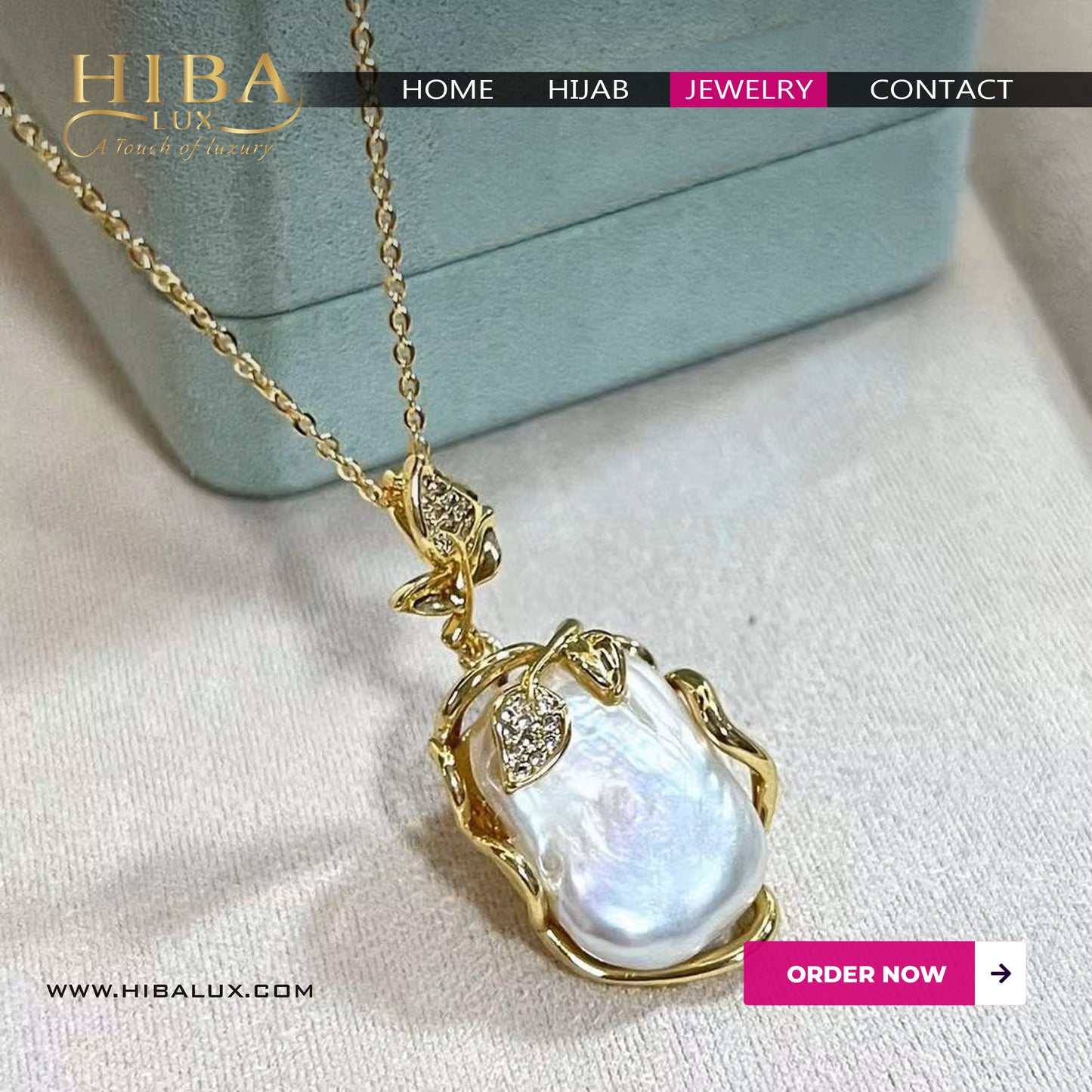 Leaf Elegance, Baroque Pearl Jewelry Set