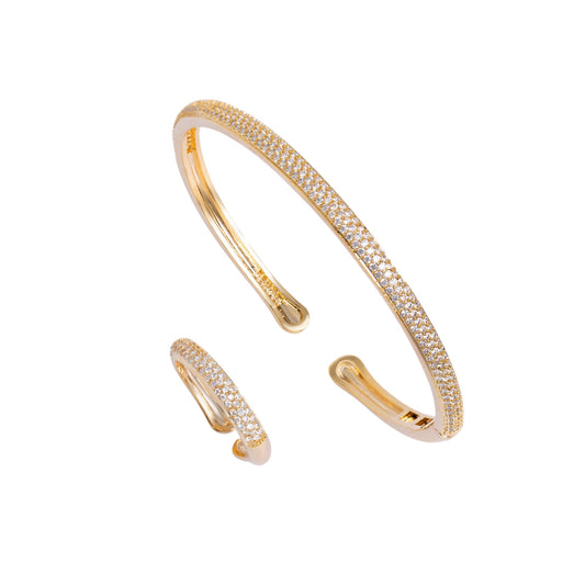 Amber Halo Bangle Set