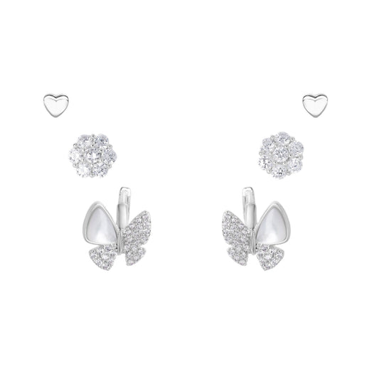 Triple Charm Earrings