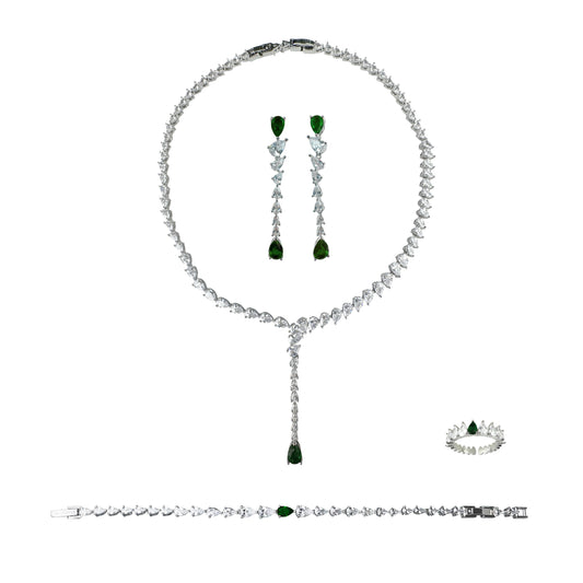 Luxurious Pear Necklace Set