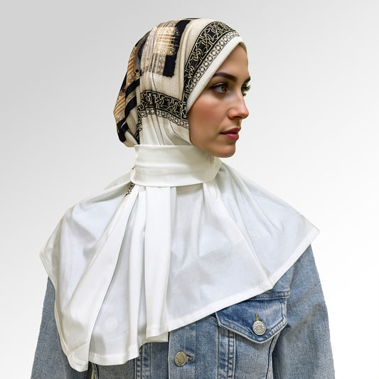 حجاب قطعة واحدة مطبوع ديجيتال