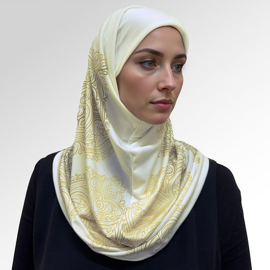حجاب قطعتين مطبوع ديجيتال