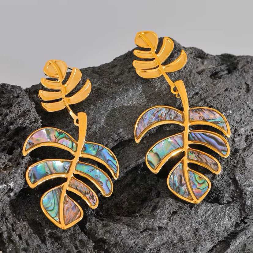 Palm Leaf Earrings
