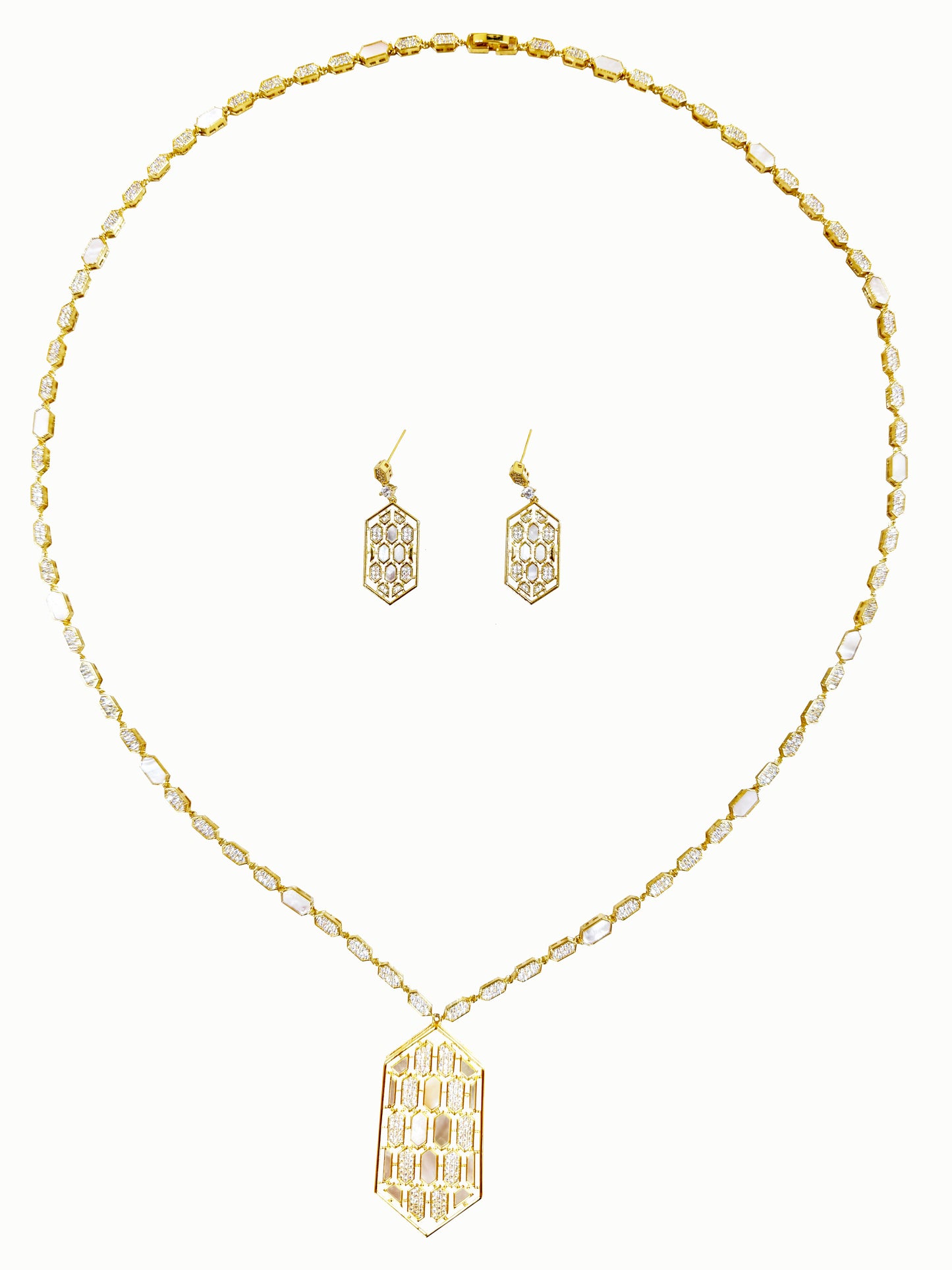 Golden Mosaic Long Chain Set
