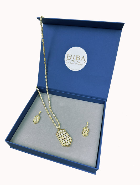 Golden Mosaic Long Chain Set