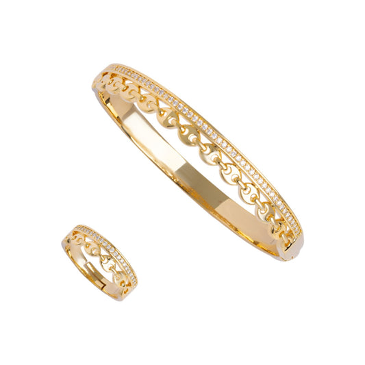 Curved Link Bangle Set