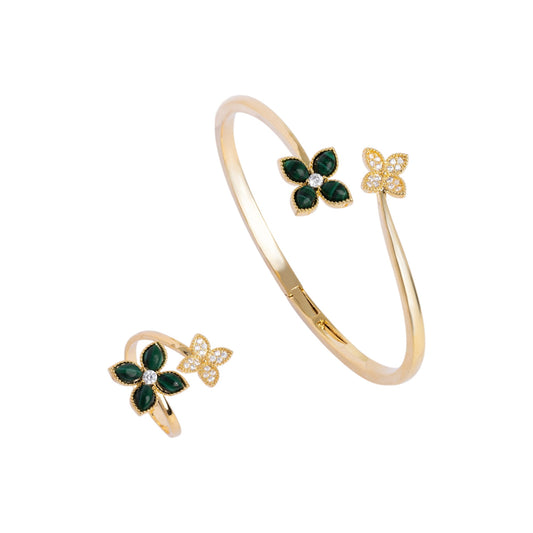 Floral Bloom Bangle Set