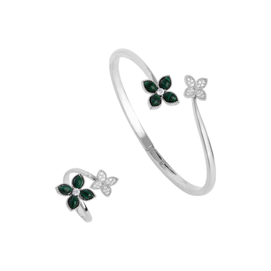Floral Bloom Bangle Set