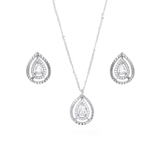 Halo Sparkle Necklace Set