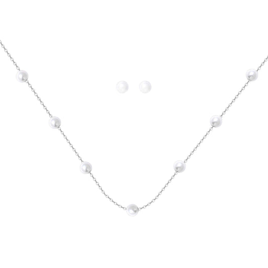 Ivory Pearl Necklace Set