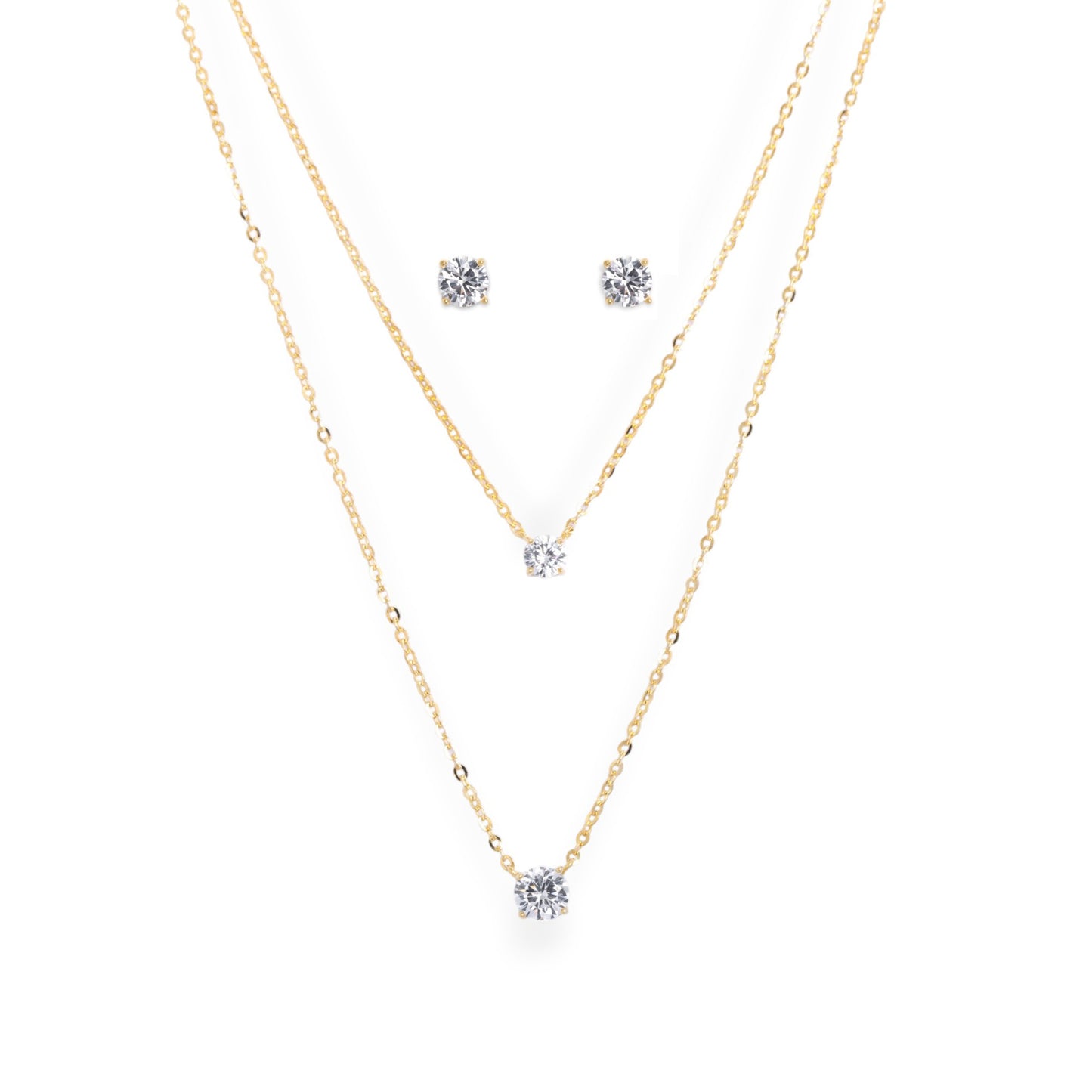 Amber Stone Necklace Set