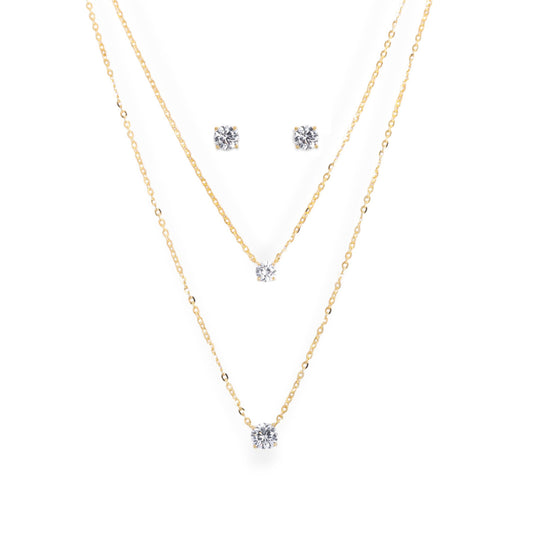 Amber Stone Necklace Set