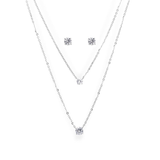 Amber Stone Necklace Set