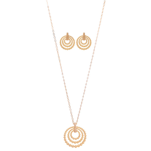 Golden Sphere Long Chain Set