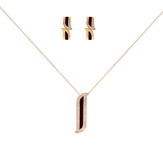 Curve Halo Necklace Set