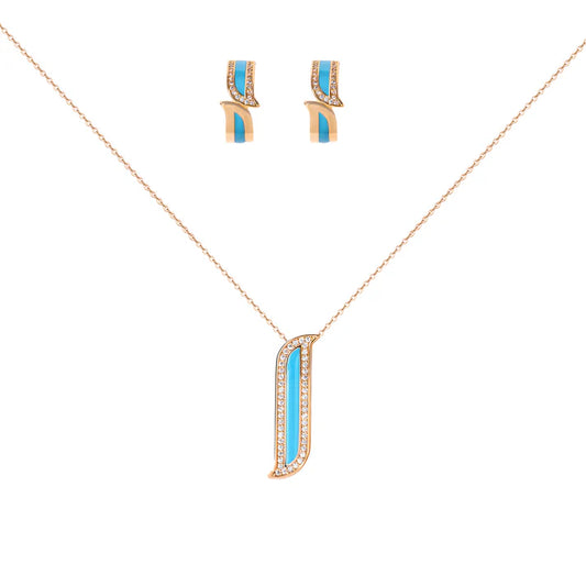 Curve Halo Necklace Set