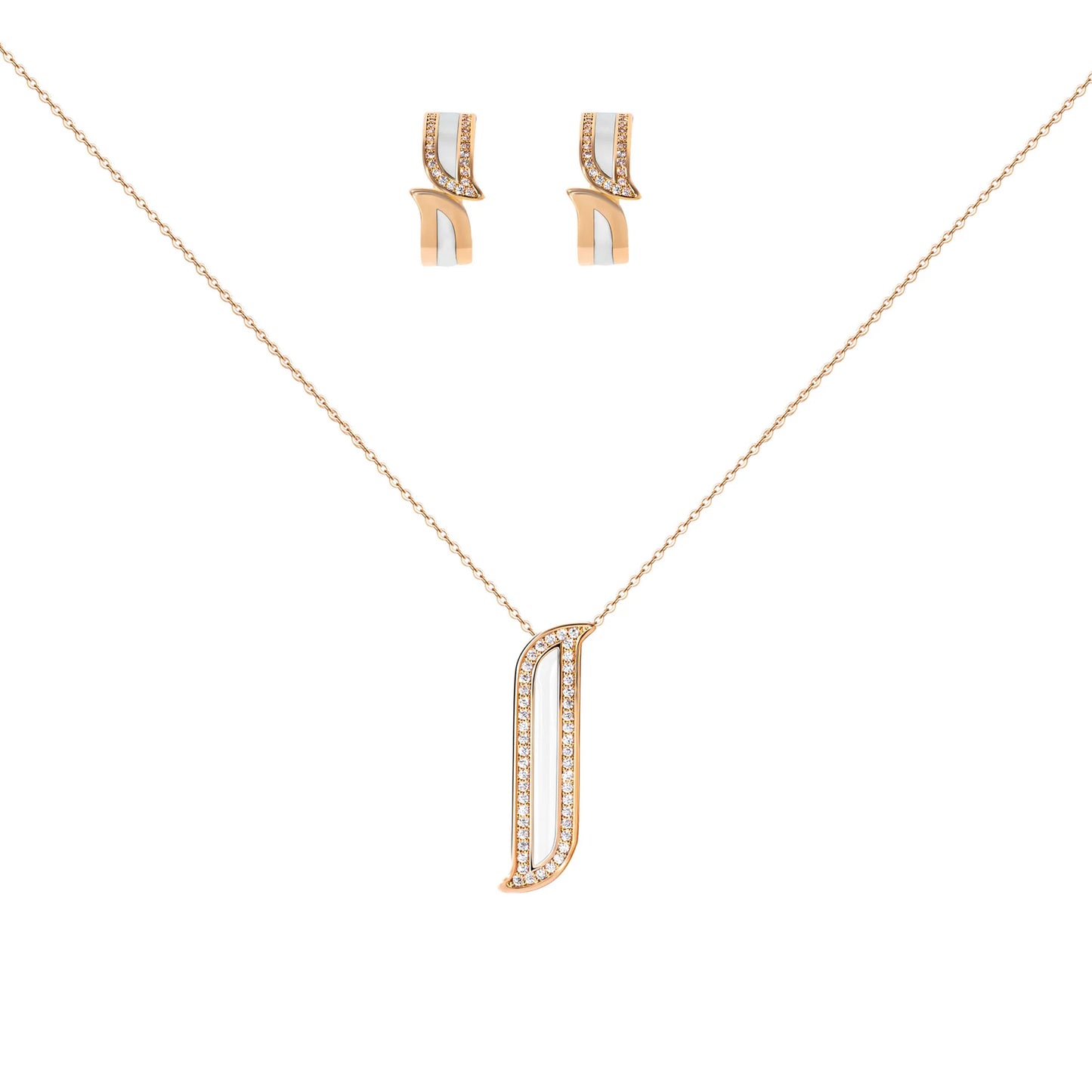 Curve Halo Necklace Set