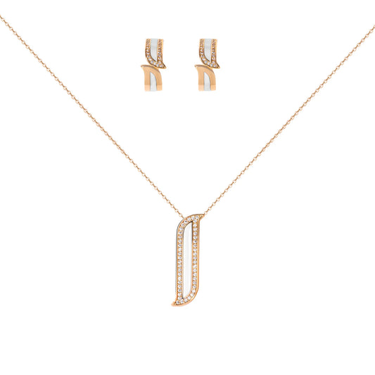 Curve Halo Necklace Set