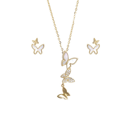 Whispering Butterfly Necklace Set