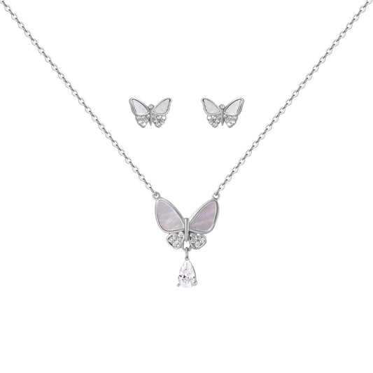 Crystal Wing Necklace Set
