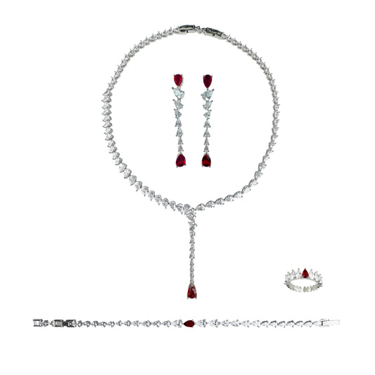 Luxurious Pear Necklace Set