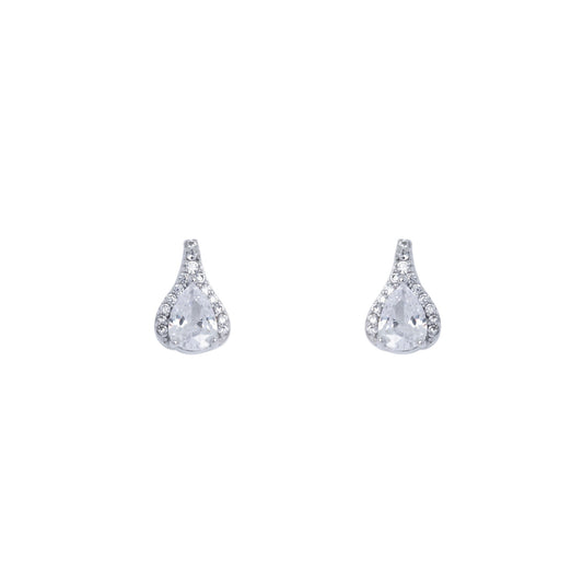 Pear Halo Earring